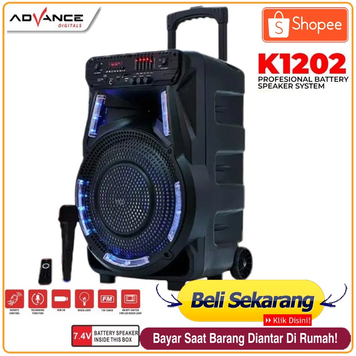 Jual Advance Speaker meeting bluetooth Advance K 1202 ukuran jumbo