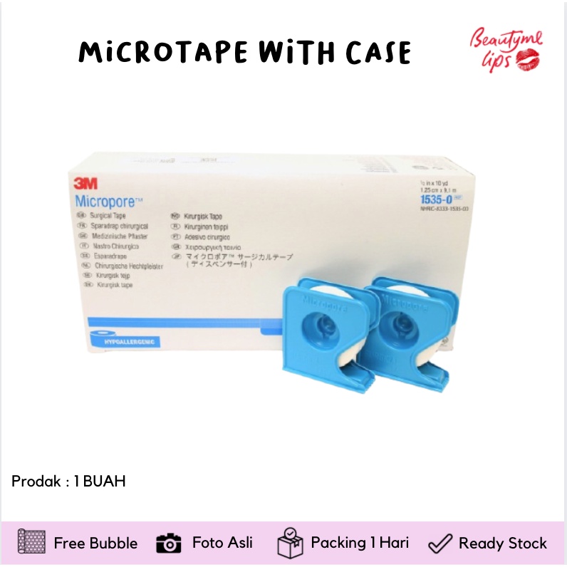 MICROTAPE WITH CASE / PAPER TAPE / ROLL TAPE SURGICAL WITH DISPENSER / MICROPORE / plester Micropore