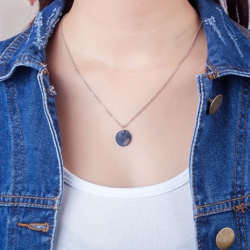 Simple and versatile small round piece thin chain temperament clavicle chain 210807