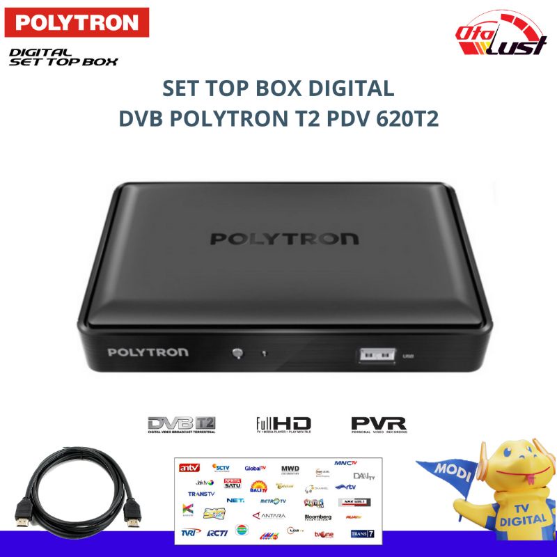 Set Top Box Digital Polytron DVB-T2 STB PDV 620T2 (NEW) + HDMI