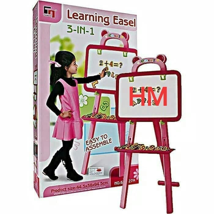 

Star Seller papan tulis anak/learning easel 3in1 Asli