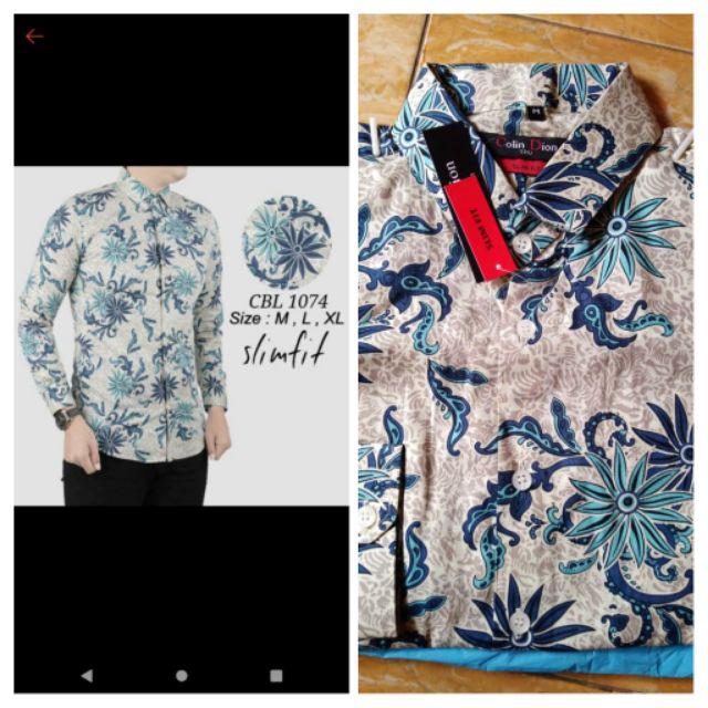 Kemeja Batik Pria Slim Fit Baju Batik Slim Fit Lengan Panjang Ckl20