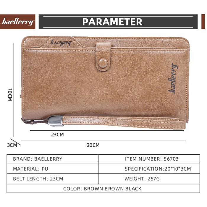 Dompet Baellerry Pria Wanita Original / Dompet Unisex Import / Dompet Panjang 6703