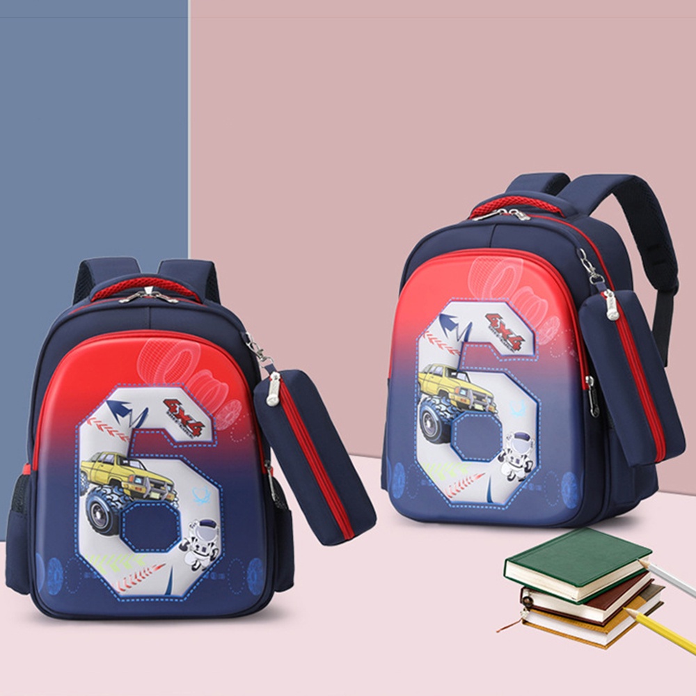 Tas Sekolah Anak SD Waterproof IMPORT Unicorn 3D angka