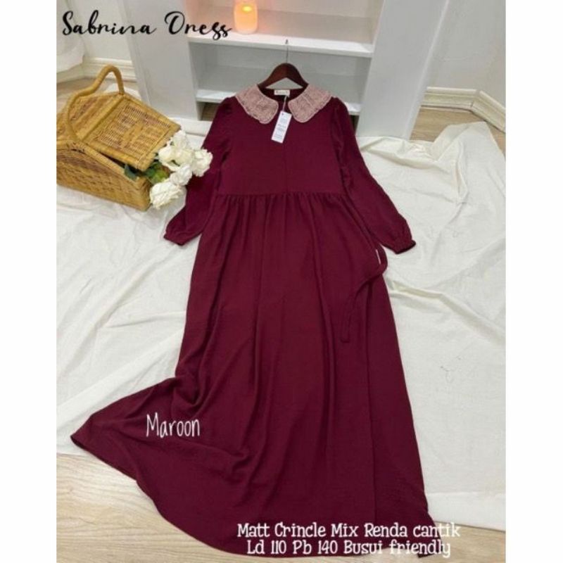 SABRINA DRESS ORI BY MADANI/ GAMIS CRINKLE
