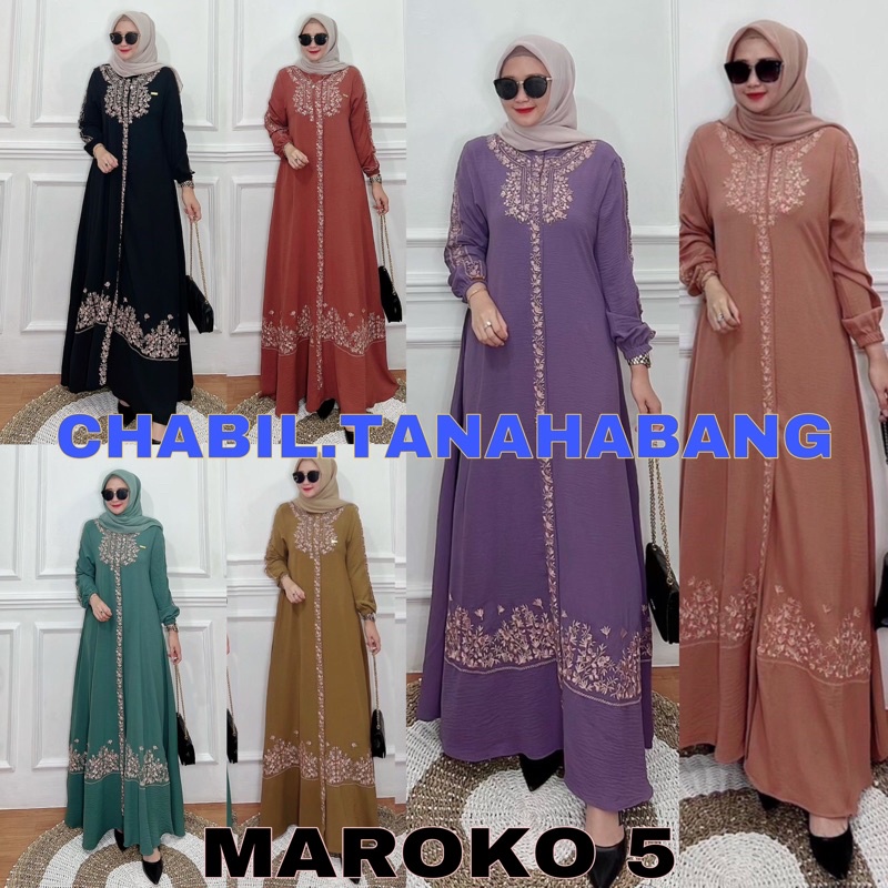 ORI ART FASHIONVOL 5AMANAHGRATIS ONGKIR NEW READY DRESS MAROKO VOL 5 SERIAN WARNA LENGKAP DAN SIAP K