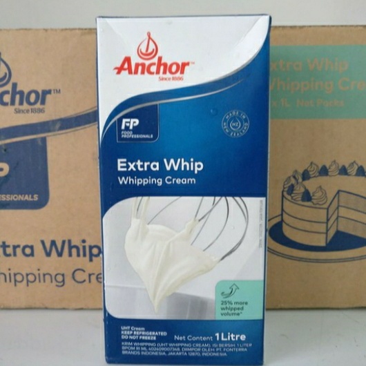 

Krim- Anchor Extra Whipping Cream 1Ltr | Extra Whipped Anchor -Krim.