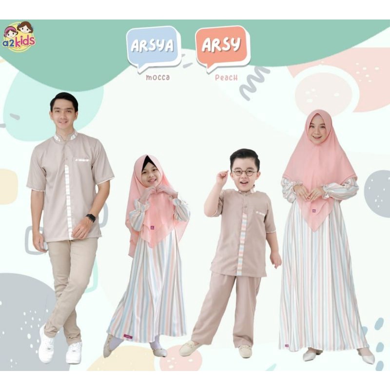 ORIGINAL DAN READY "GAMIS MOM SET BISA COUPLE DAN SARIMBIT KELUARGA" PRODUCT BY A2KIDS