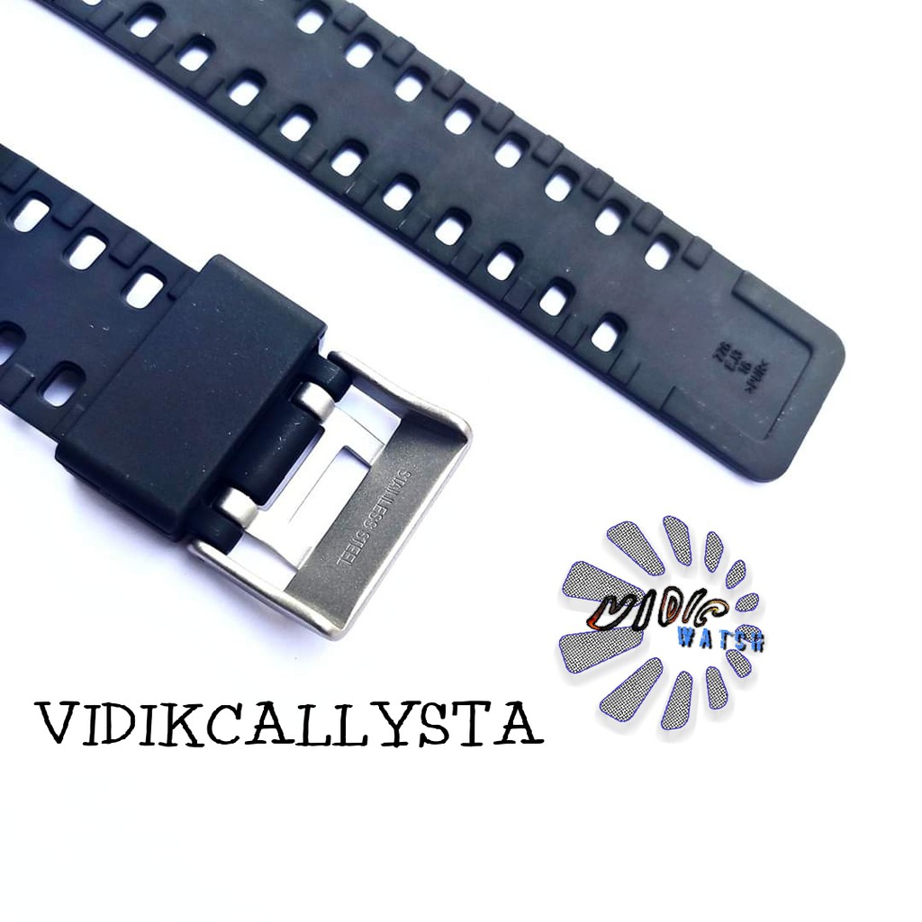 Strap Tali Casio G-shock Ga 100 110 120 150 200 201 300 700 G GR GW 8900 HITAM GLOSSY  ORIGINAL OEM