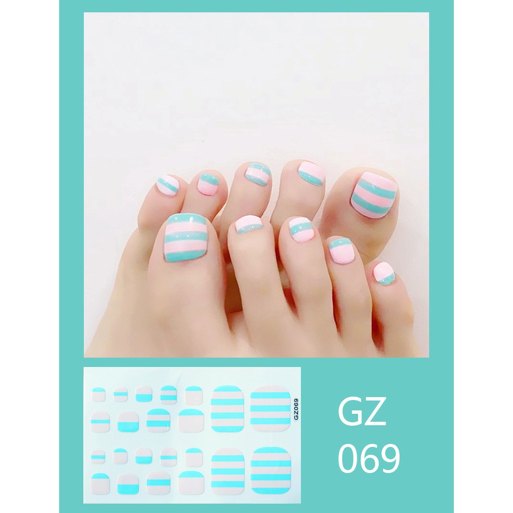 Gz066-081 Stiker Kuku Palsu 3D Bahan Akrilik Untuk Nail Art