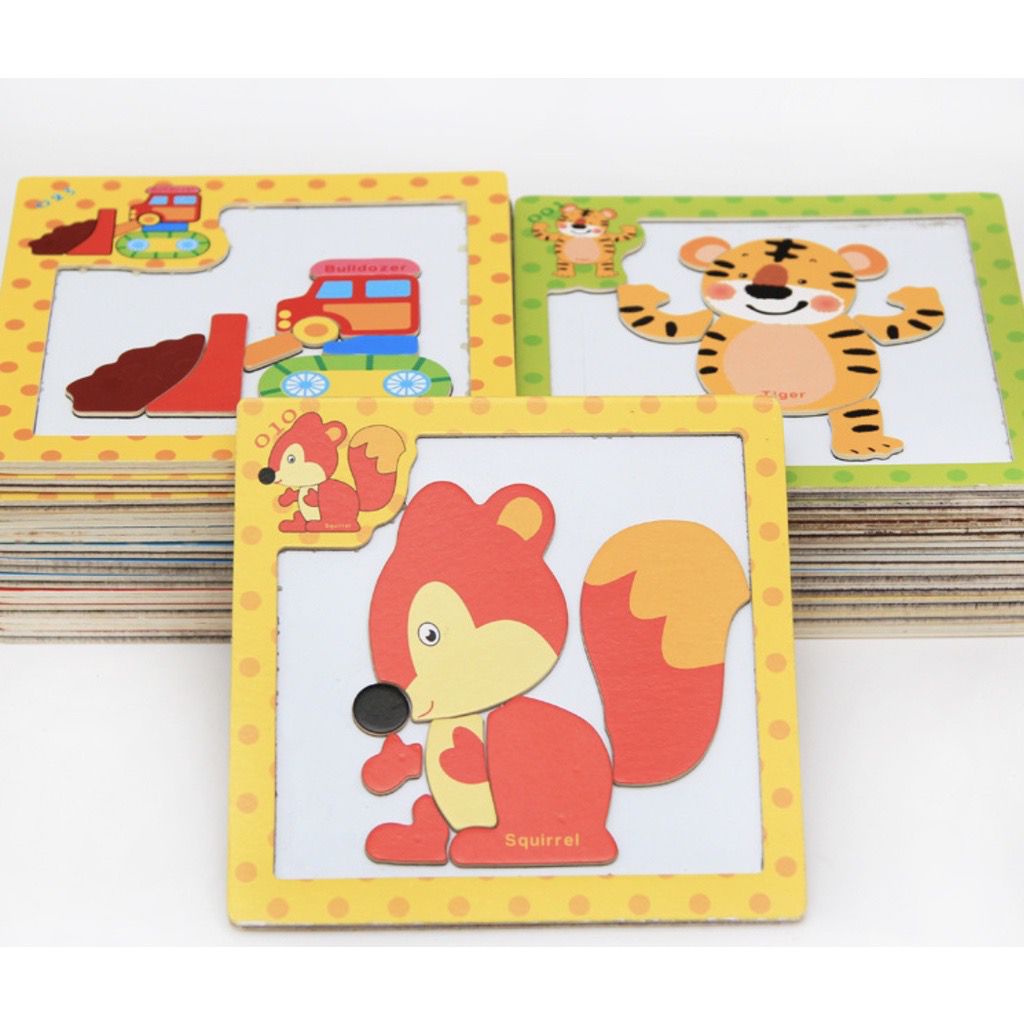 Mainan Edukasi Anak MAGNETIC PUZZLE Mainan Puzzle Kayu Anak Belajar