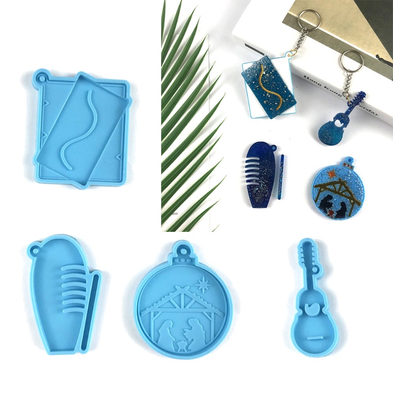 SIY  Keychain Epoxy Resin Mold Earrings Pendant Silicone Mould DIY Crafts Jewelry Necklace Casting Tools