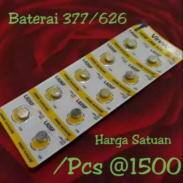 Baterai batre battery VINNIC 377/626/AG4/L626F/LR66 BATRAI JAM TANGAN VINNIC 377 626