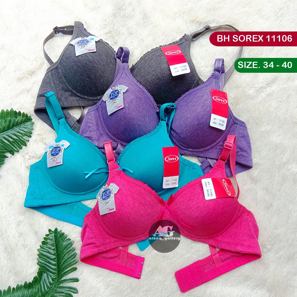 Bra Bh Sorex 11106 | Bh Busa Tanpa Kawat Kancing 2 Melange | Bh Wanita | Pakaian Dalam Wanita | Bra Wanita