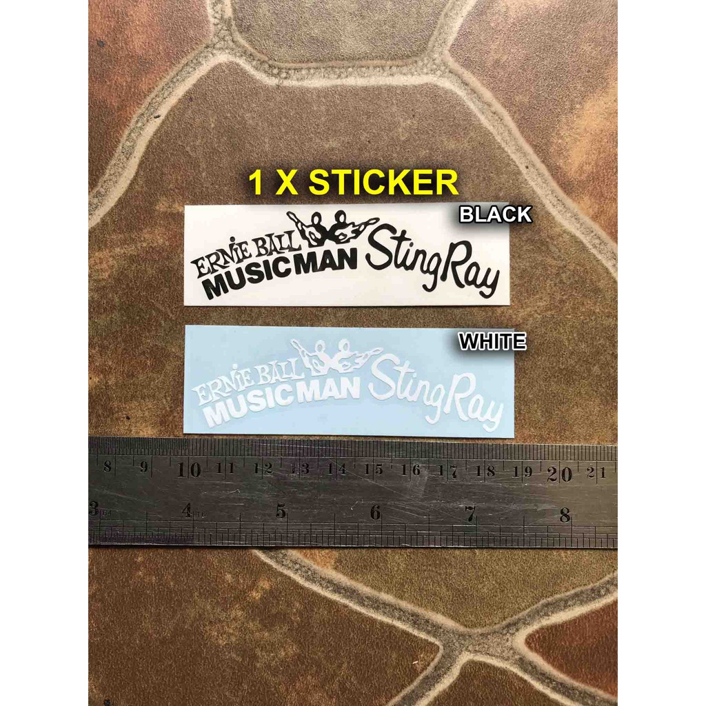 

Sticker Tempel Sting Ray Bass Guitar Elektrik Sterling Ernie Ball Musicman Decal Cutting Headstock Gitar Electric Acoustic String