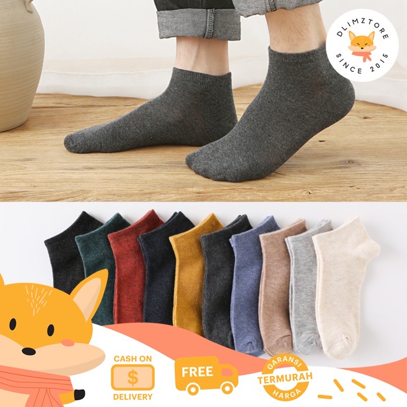 [DZ] KK30 - Kaos kaki polos warna warni /kaos kaki pendek