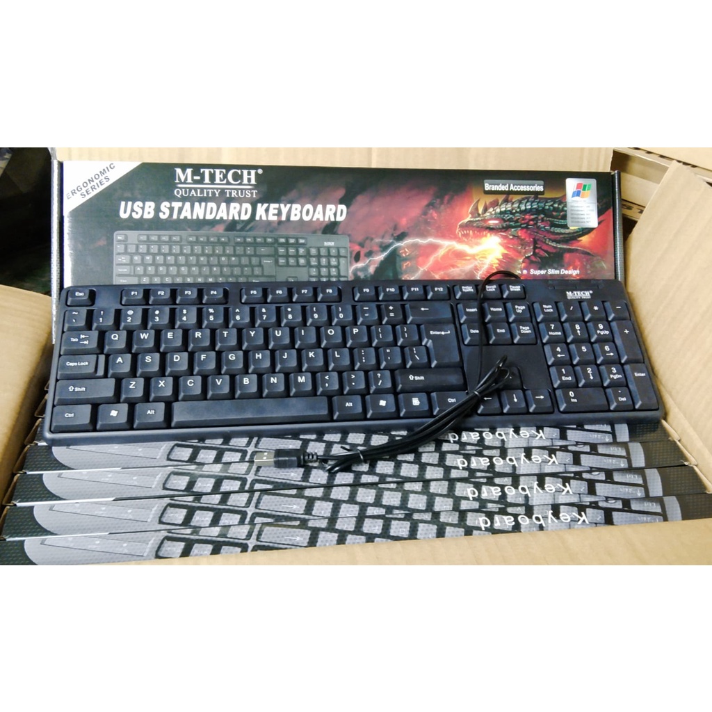 Keyboard M-TECH STK-01 Hitam dan Mouse m-tech