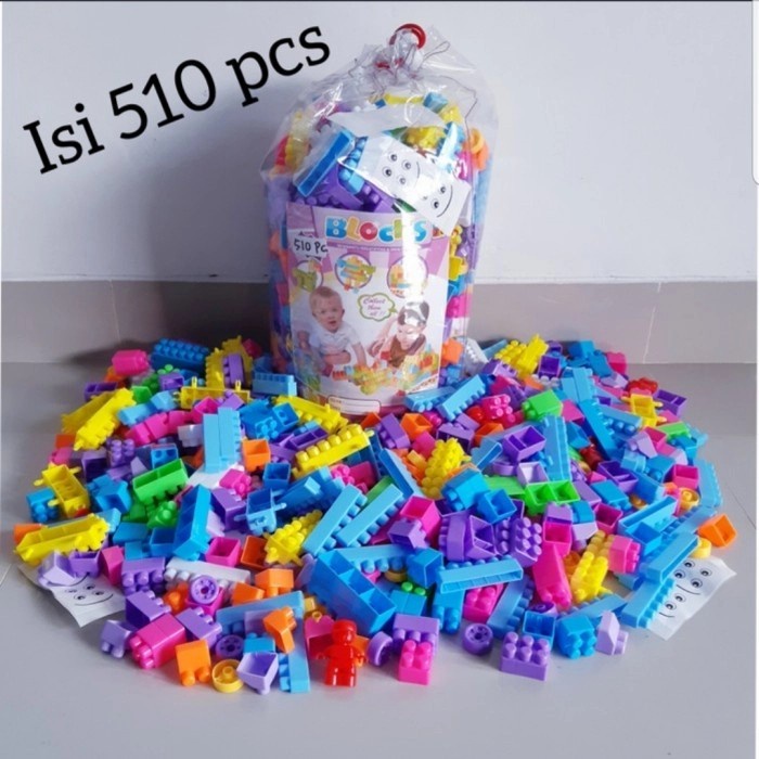 Mainan Block Isi 510 Pcs Edukasi - Building Brick Balok Susun Edukatif Koleksi Anak Laki Perempuan Cowok Cewek
