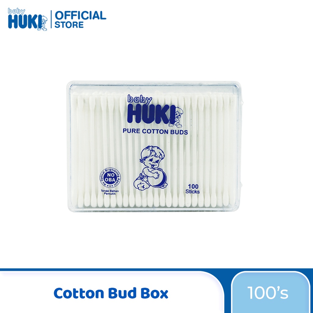 Huki Pure Cotton Buds  Box - Pembersih Telinga