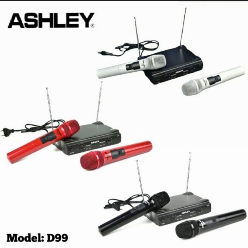 Mic wireless Ashley WR300 / ASHLEY D99 / ASHLEY Voice 1/ ASHLEY FREEDOM Original Kualitas Bagus