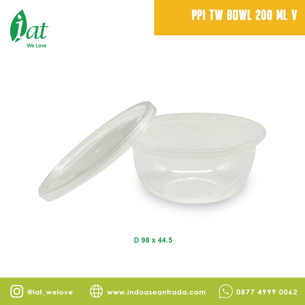 Thinwall Bowl - 200 ml ( Mangkok Plastik ) bisa microwave