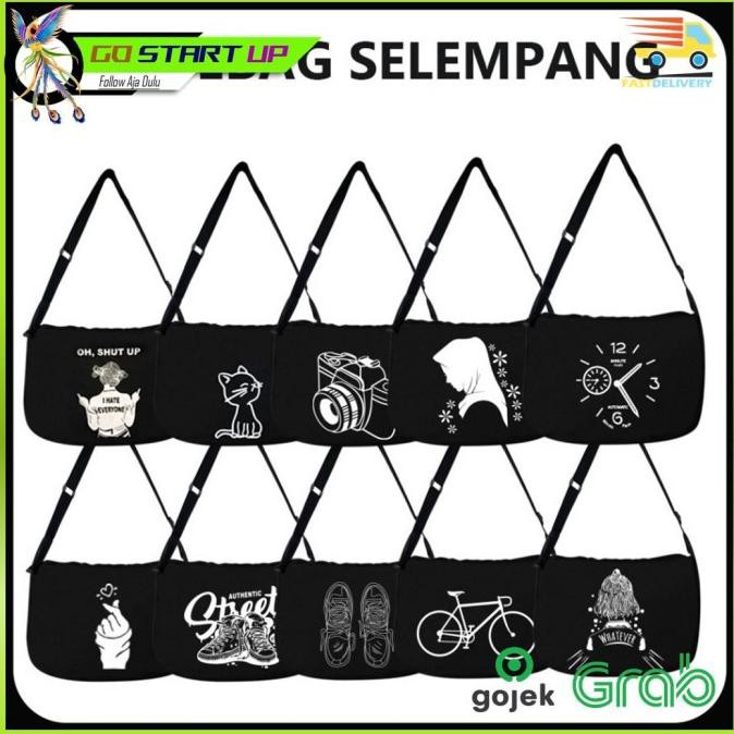 Tote Bag Korea Selempang Wanita /Sling Bag Korea Sleting/Tas Selempang
