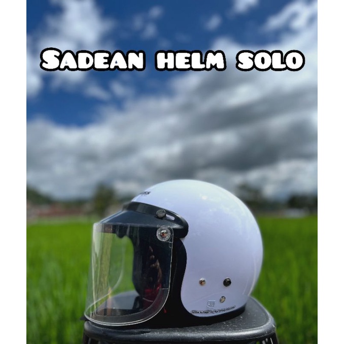 Helm BOGO retro kaca flat datar,,Kualitas SNI