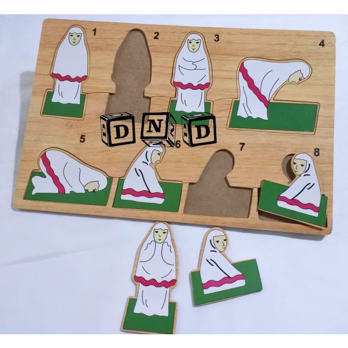 MAINAN EDUKASI ANAK - PUZZLE STIKER TATA CARA SHOLAT PEREMPUAN