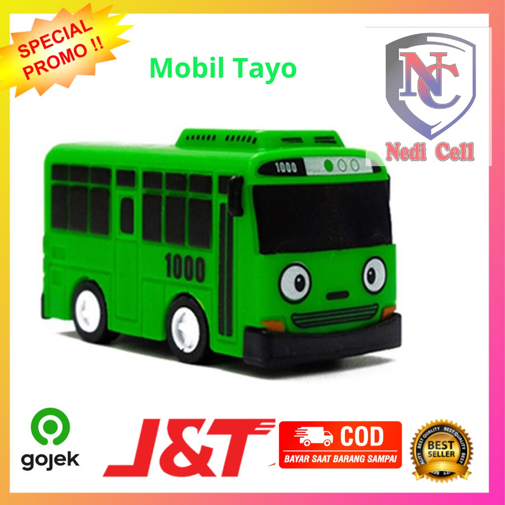 mainan anak mobil bis tayo bis tayo murah pintu bisa di buka geser
