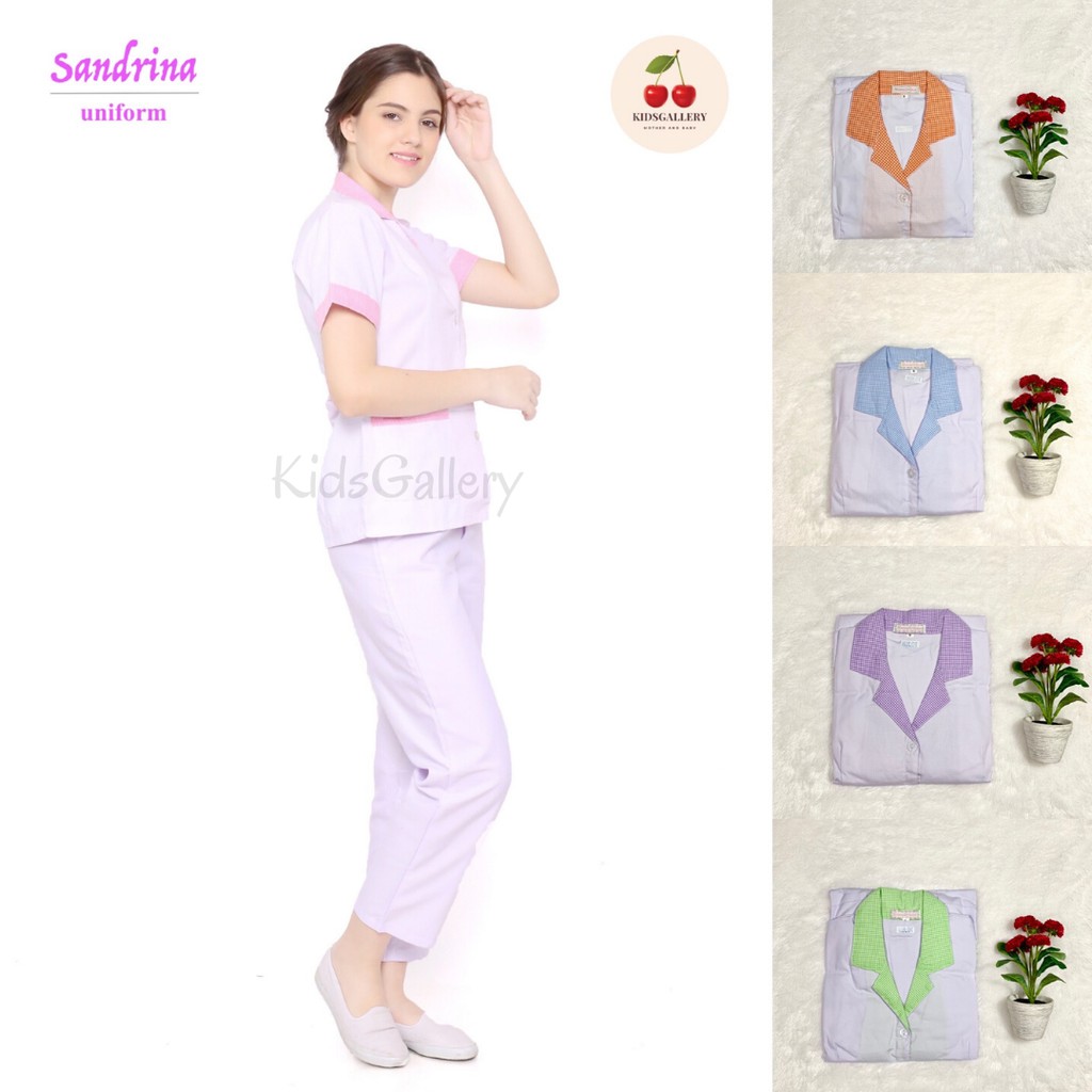 [SANDRINA] Baju seragam suster (celana panjang)/ Baju baby sitter/ Baju nanny