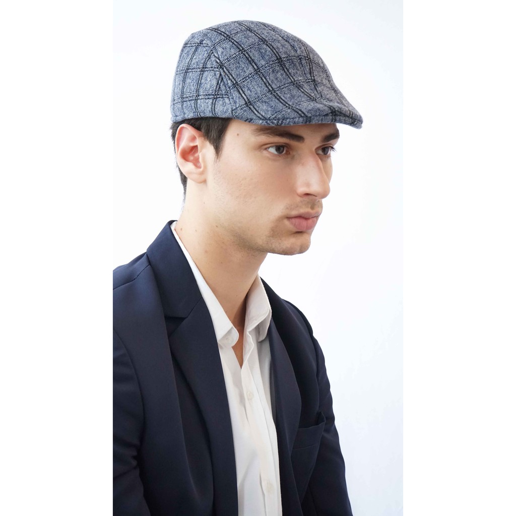 Houseofcuff Painter Hat Topi Pelukis Bareta Baret Hat Flatcap Newsboy Abu tua