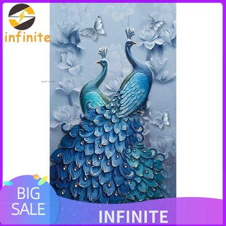 Diy Lukisan Diamond 5d Dengan Gambar Burung Merak Untuk Hiasan