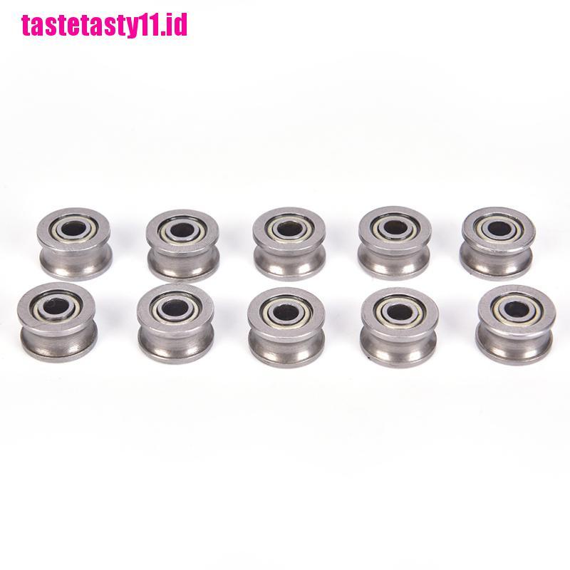 (TTID) 10pcs bearing pulley U624ZZ Bentuk U Untuk Rel Jalur linear