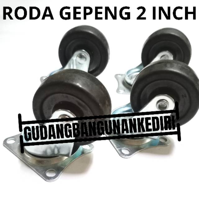 Jual Roda Gepeng Karet Hidup 2 Caster Roda Etalase Roda Kursi Roda Gerobak Roda Gepeng 2 Inch 2278