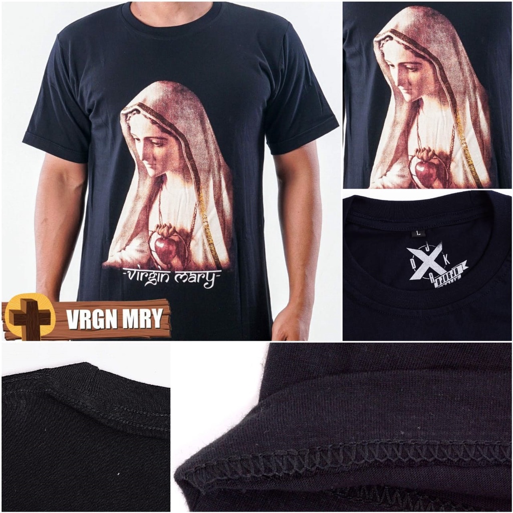 VIRGIN MARY kaos rohani , baju kristen , rohani , katolik , kristen , yesus ,kaos rohani kristen