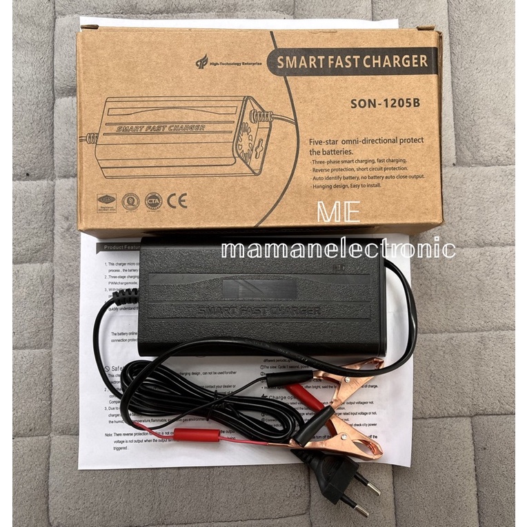 Smart Fast Charger Aki 12V 5A