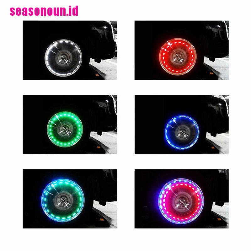 (seasonoun) Lampu LED 12smd 4 Mode Tenaga Surya Untuk Velg Mobil