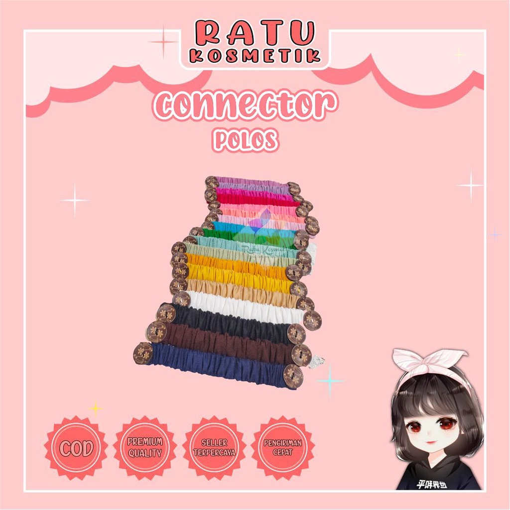 ❤ RATU ❤ Connector Masker Jilbab | Pengait Hijab Kain Katun Konektor