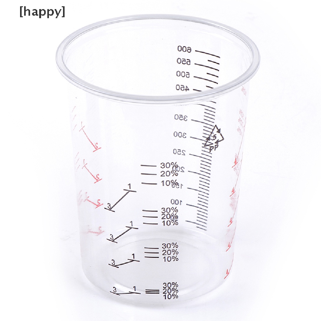 10pcs Botol Plastik 600ml Untuk Mencampur Cat