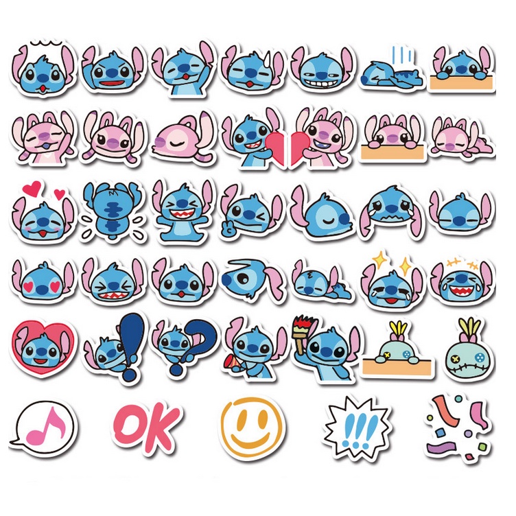 A17 STICKER 10PCS (LILO AND STITCH) anti air notebook scrapbook label tempel motif kartun superhero super hero unik lucu atk alat tulis kantor murah viral termurah kartun komputer leptop handphone hp smartphone koper laptop tembok kulkas disney anime