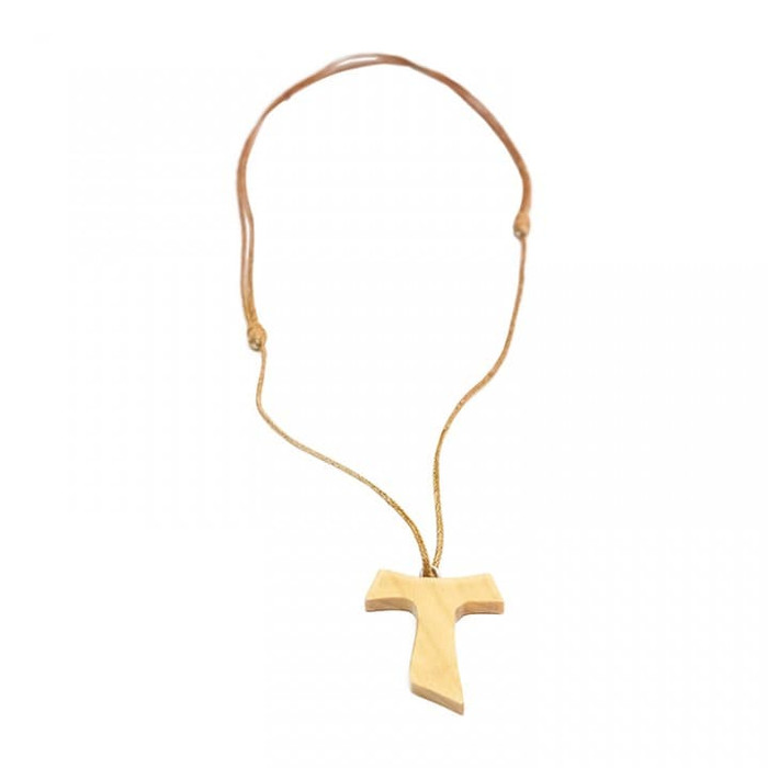 Kalung Salib Tao Kayu / Coklat Tua/ Muda - Kalung Rohani Kalung Salib