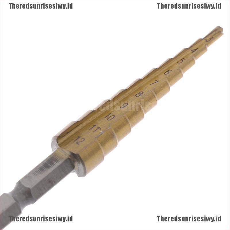 XZ 3-12mm Coated Stepped Drill Bits Hex Handle Drill Bit Metal Drilling Power Tool CC