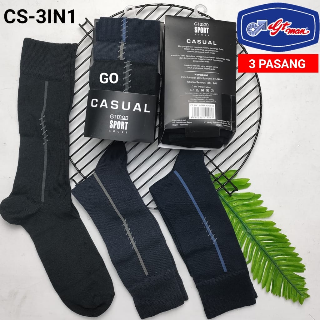 sogo 3IN1 GTMAN KAOS KAKI UNISEX SNEAKER 3 Pasang Kaos kaki Mata Kaki Polos Kaos Kaki Pendek Semata Kaki Wanita