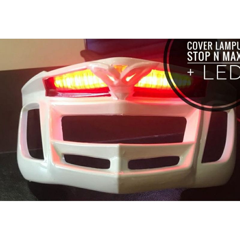 Cover Stop Lampu Nmax Plus Led, cover stoplamp nmax warna plus led