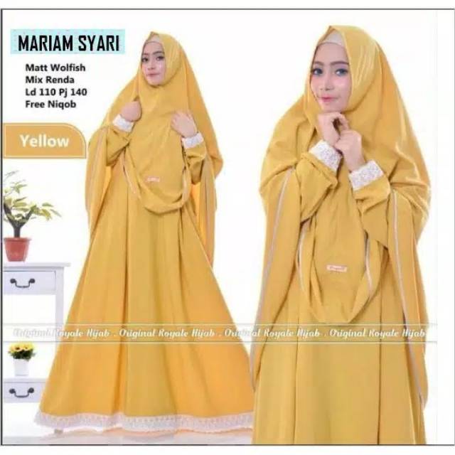 Mariam syari | Gamis Dewasa | Gamis Syari'i | Pakaian Muslim | Pakaian Wanita | Pakaian Syari