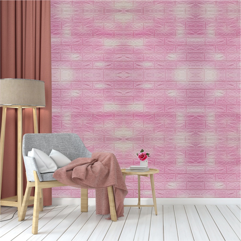 Wallpaper brick foam 3d Wallfoam timbul dekorasi hiasan dinding 3d timbul kedap suara