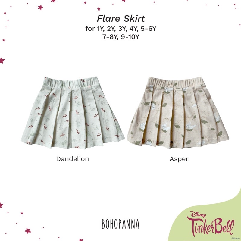 Bohopanna Flare Skirt Disney Tinkerbell 0-10y / Rok Anak