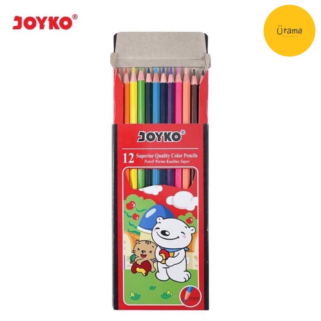 

Pensil Warna Joyko 12 Warna Panjang CP-12PB / Color Colour Pencil / Pinsil Warna Menggambar Mewarnai / Pensil Warna / Pinsil Warna