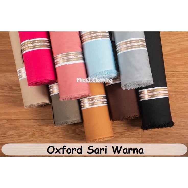 Bahan Kain Oxford Sari Warna SW Polos Kemeja Casual Formil