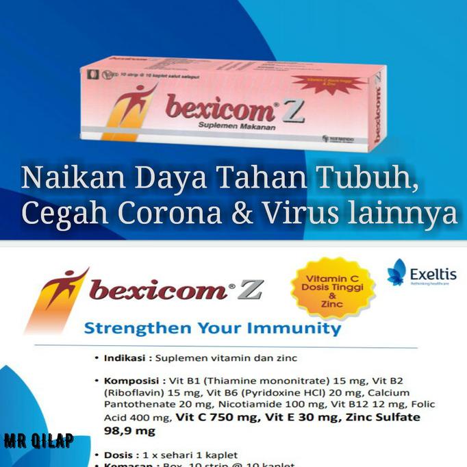 Bexicom Z Multivitamin Paling Lengkap / Harga 1 Box isi 100 Kaplet Lc
